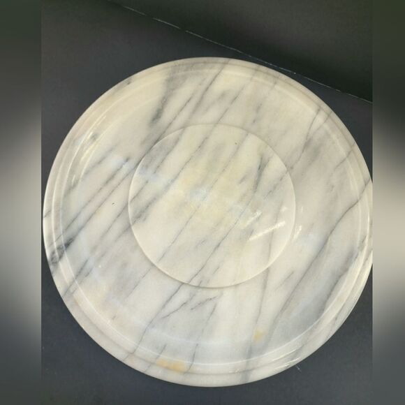 Vintage circle marble lazy susan - Picture 1 of 9